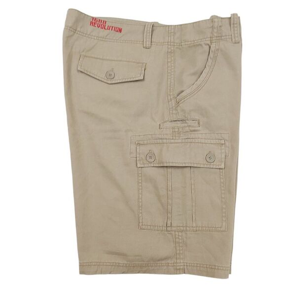 1688 Revolution Cargo Shorts Mens 40 Beige Flat Front High Rise Pockets Outdoor - Picture 5 of 8